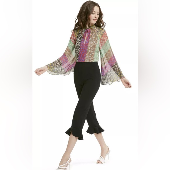 Alice and Olivia Prija mandarin collar blouse - Picture 3 of 8